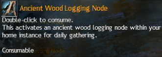 MMOJUGG Guild Wars 2 US Ancient Wood logging Node Details View of Item Function and Use